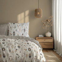 Posteľné obliečky BOHO Períčka - 160x200 cm - bavlnený satén