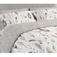 Posteľné obliečky BOHO Períčka - 160x200 cm - bavlnený satén