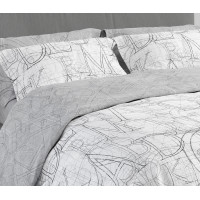 Posteľné obliečky BOHO Písmená - 220x200 cm - bavlnený satén