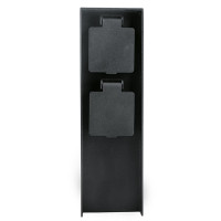 Solight záhradný stĺpik IP44, hliník, 2 zásuvky, čierny