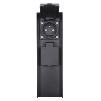 Solight záhradný stĺpik IP44, hliník, 2 zásuvky, čierny