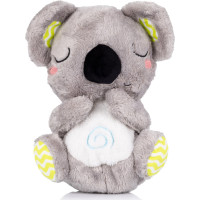 CHIPOLINO Plyšová dýchajúca hračka s hudbou Koala - zelená/sivá