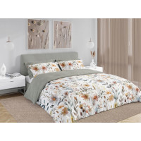 Posteľné obliečky BOHO Kvety - 160x200 cm - bavlnený satén