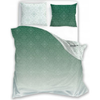 Saténové obliečky MILAGRO VERDE Ombre orient - biele / zelené - 220x200 cm