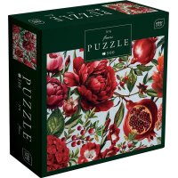 INTERDRUK Puzzle Flowers: Červené kvety 500 dielikov