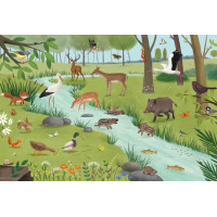 SCHMIDT Puzzle Lesné a lúčne zvieratá 3x24 dielikov