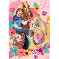 DINO Puzzle s drahokamami Princezné so zvieratkami 200 dielikov