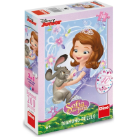 DINO Puzzle s drahokamami Sofia a zajačik 200 dielikov