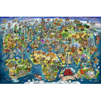 RAVENSBURGER Puzzle Svet na mape 5000 dielikov