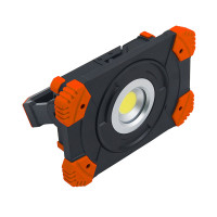 Solight LED reflektor 10W, prenosný, nabíjací, 1000lm, oranžovo-čierny