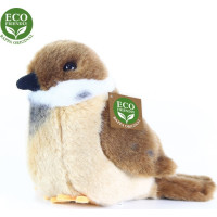 Rappa Plyšový vták vrabec stojaci 13 cm ECO-FRIENDLY