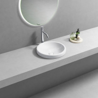 Aqualine ROLA keramické umývadlo zápustné, priemer 41cm, biela NP545