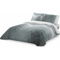 Posteľné obliečky z bavlneného saténu MINIMALIST Grey - šedé / biele - 160x200 cm