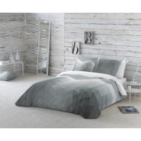 Posteľné obliečky z bavlneného saténu MINIMALIST Grey - šedé / biele - 160x200 cm