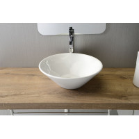 Aqualine COMILLAS keramické umývadlo na dosku, 42x15 cm, biela BH7012