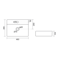 Aqualine SOYO keramické umývadlo 46x36cm, biela NP465