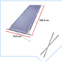 Skladacia turistická posteľ LUARO XXL - 150 kg - modrá