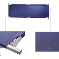 Skladacia turistická posteľ LUARO XXL - 150 kg - modrá