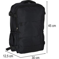 Cestovný batoh 45x30 cm - čierny