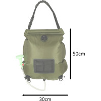 Solárna kempingová sprcha 20L XXL s teplomerom