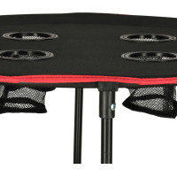 Cestovný skladací stolík 72 cm s krytom - čierny