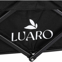 Skladací plážový prepravný vozík LUARO - čierny