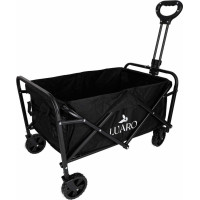 Skladací plážový prepravný vozík LUARO - čierny
