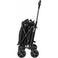 Skladací plážový prepravný vozík LUARO - čierny