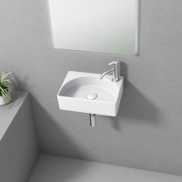 Aqualine RUBIC keramické umývadlo 34x25cm, biela NP452