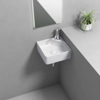 Aqualine NEXA keramické umývadlo rohové 30x30cm, biela NP436