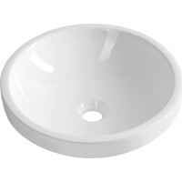 Aqualine ROLA keramické umývadlo zápustné, priemer 41cm, biela NP545