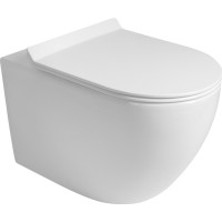 Aqualine CARLO závesná WC misa, Vortex Rimless, 36x53cm, biela PRX.101.851