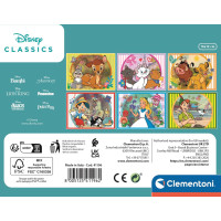 CLEMENTONI Obrázkové kocky Disney klasickej rozprávky, 12 kociek