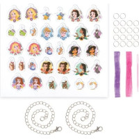 TOTUM Sada náramkov s príveskami Disney Princezné