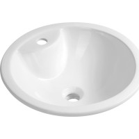 Aqualine SHIPRA keramické umývadlo zápustné, priemer 46cm, biela NP564