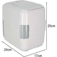 Cestovná elektrická mini chladnička do auta 2v1 4L - biela