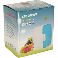 Cestovná elektrická mini chladnička do auta 2v1 4L - biela