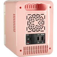 Cestovná elektrická mini chladnička do auta 2v1 4L - ružová