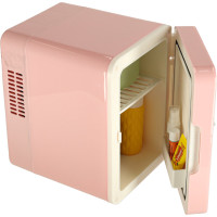Cestovná elektrická mini chladnička do auta 2v1 4L - ružová