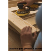 Detská Montessori posteľ z masívu borovice BEN - 200x90 cm - PRÍRODNÁ BOROVICA