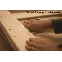 Detská Montessori posteľ z masívu borovice LITTLE LUNARI - 200x90 cm - PRÍRODNÁ BOROVICA