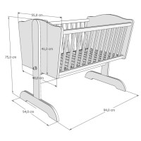 Detská kolíska SWEET DREAM 90x40 cm - BIELA