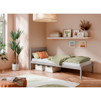 Detská posteľ z masívu borovice MARTIN - 200x90 cm - kašmírová