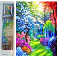 NORIMPEX Diamantové maľovanie Farebný les 30x40 cm