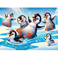 WOODEN CITY Drevené puzzle Veselí tučniaci 40 dielikov