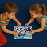 WOODEN CITY Drevené puzzle Veselí tučniaci 40 dielikov