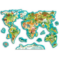 DODO Magnetická hra - Mapa sveta so zvieratami