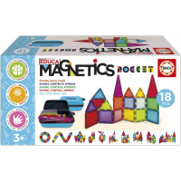 EDUCA Magnetická stavebnica Magnetics v puzdre 18 dielikov