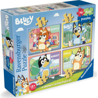 RAVENSBURGER Moje prvé puzzle: Bluey 4v1 (2,3,4,5 dielikov)