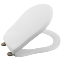 Kerasan RETRO WC sedátko Soft Close, biela/bronz 108601N